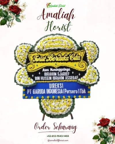 Papan Bunga Duka di Purwasana